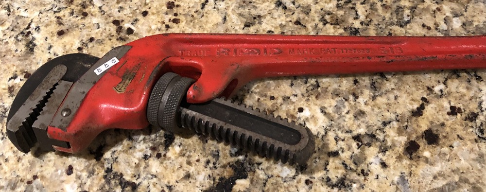 RIDGID E18” PIPE WRENCH Plumbing OHIO U.S.A. Good Jaws!