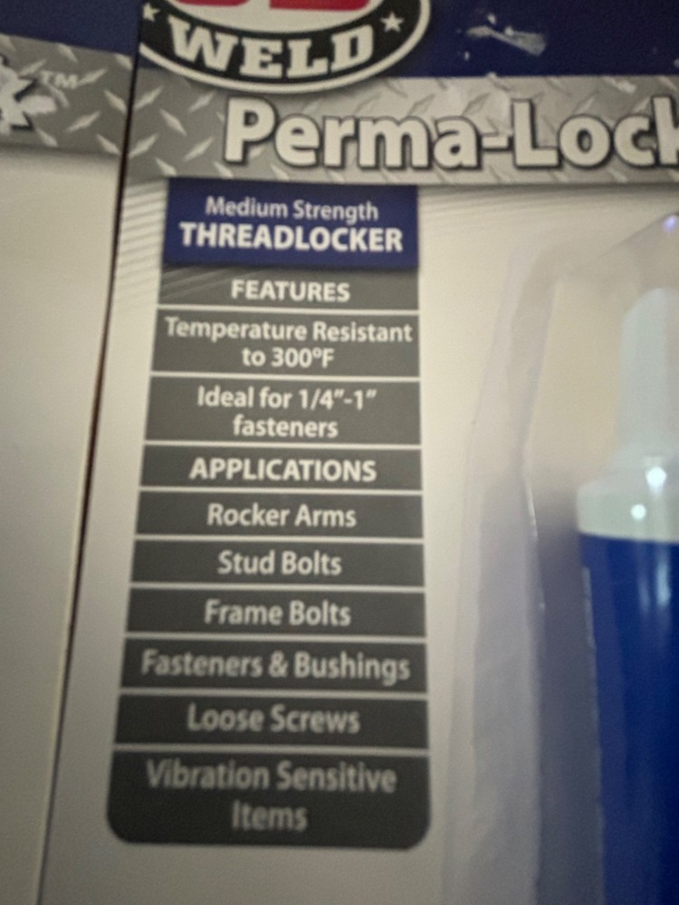 3pk J-B Weld 24206 Perma-Lock Medium Strength Thread locker .20oz (6mL)(2J)