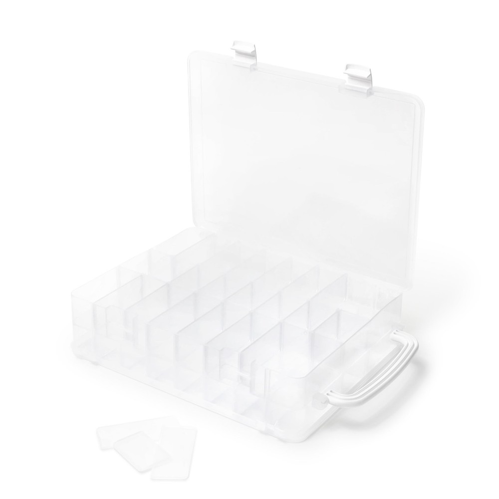 2 Pack Thread Storage Box Stores 48 Spools Carry W/ Handle & Organize W/ Sewing