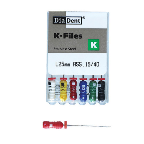 Diadent K-Files 25mm #8 6/Pk