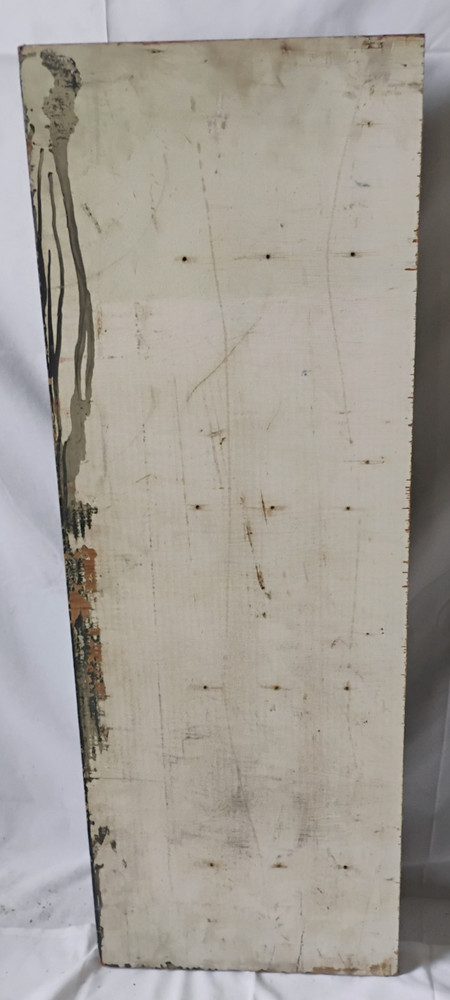 Vintage Fluted + Painted Wood Panel 40" x 14 1/4"