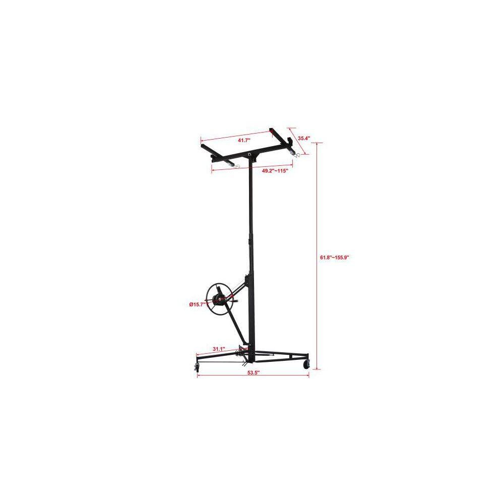 13 Ft. Drywall Panel Lifter, Drywall Panel Hoist, Jack Lifter Jack Rolling Caste