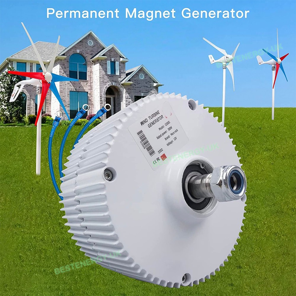 3KW 3-Phase Gearless Permanent Magnet Generator Alternator Motor 48V Controller