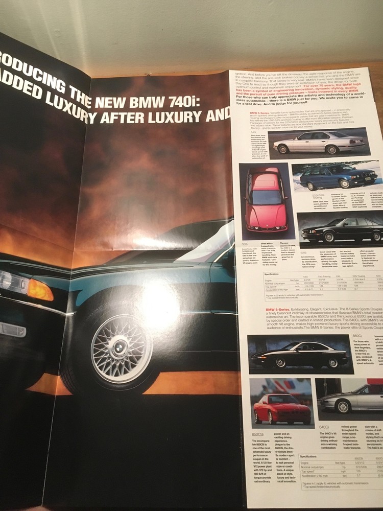 1994 BMW Full Line Fold-out Brochure
