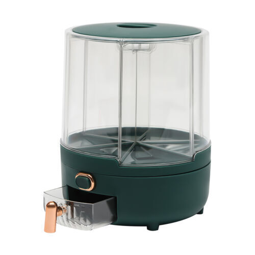 Rice Dispenser Dry Grain Food Storage Container Tank 6-Grid Rotating for Kitchen