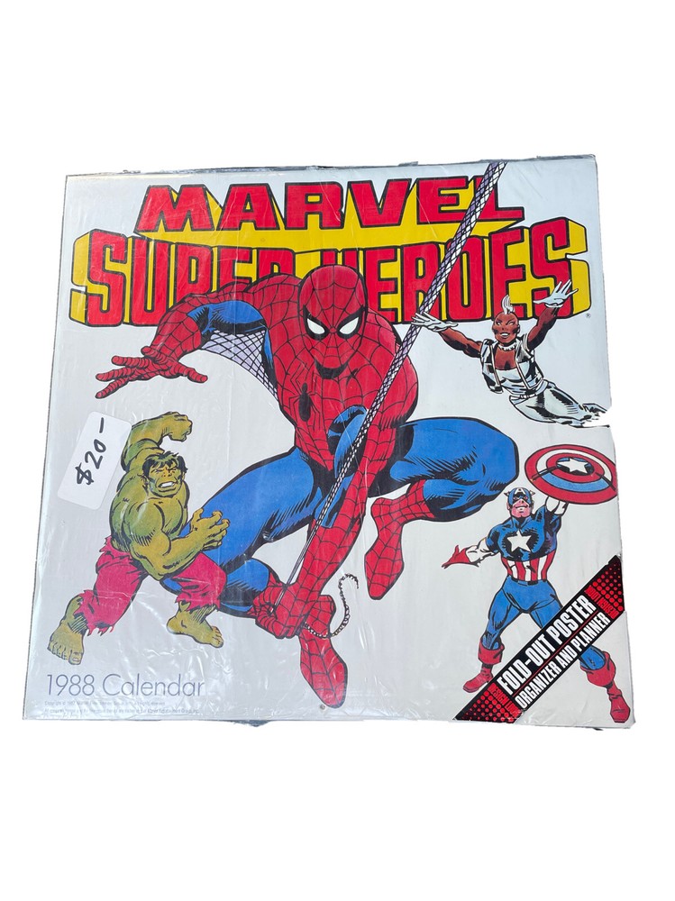 1988 UNUSED MARVEL COMICS SUPER HEROES - WALL CALENDAR