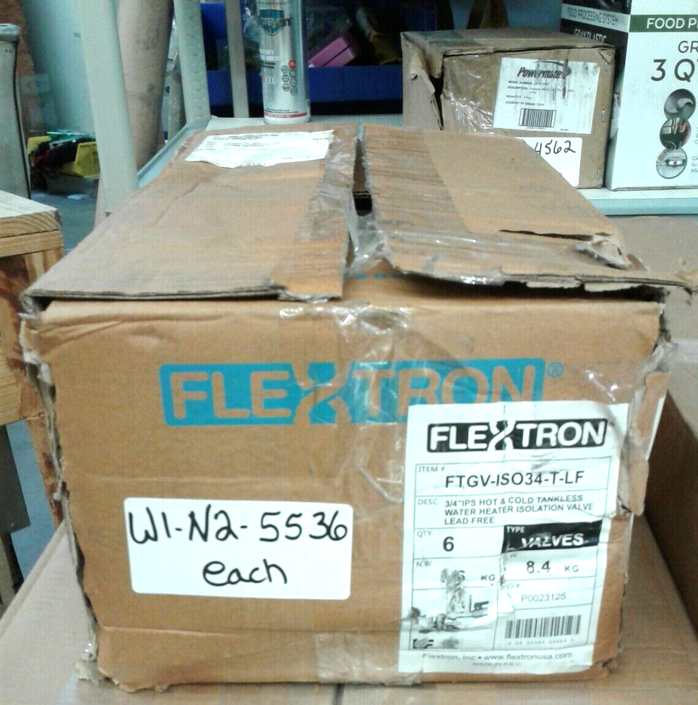 FlexTron FTGV-ISO34-T-KIT-LF 3/4" Tankless Water Heater Valve Kit