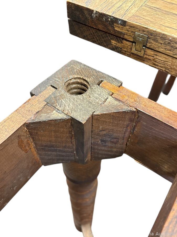 Antique pub draw-leaf Barley Twist Solid Wood Table