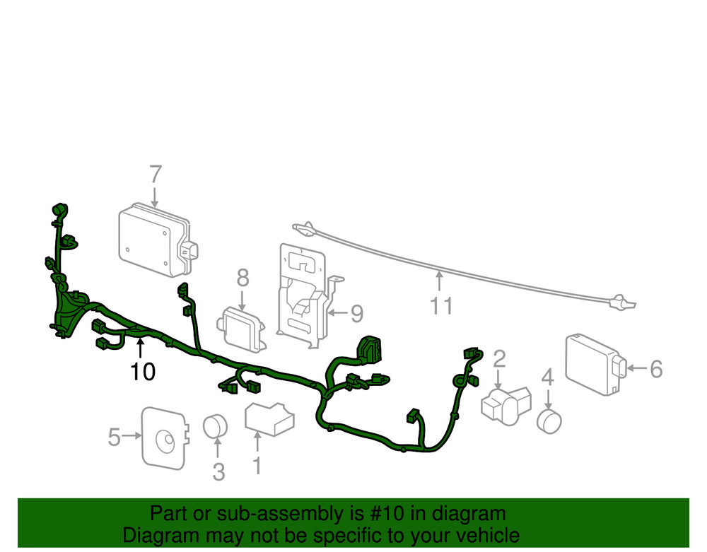 Genuine GM Front Object Alarm Sensor Wiring Harness 84133543