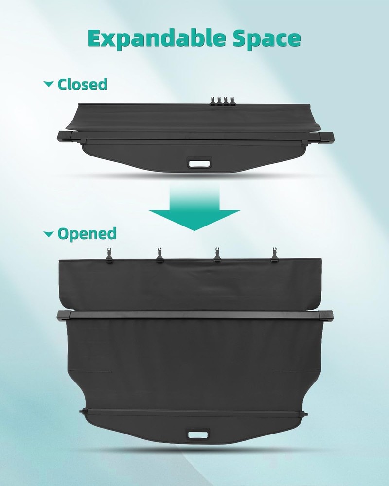 Retractable Rear Cargo Security Shade Cover for 2010-2017 Equinox Terrain