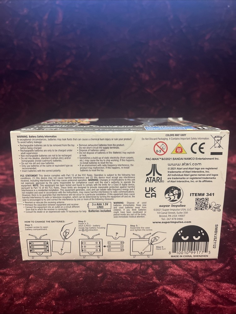 Atari 2600 Tiny Arcade Desktop Console 9 Original Games Including Pac-Man