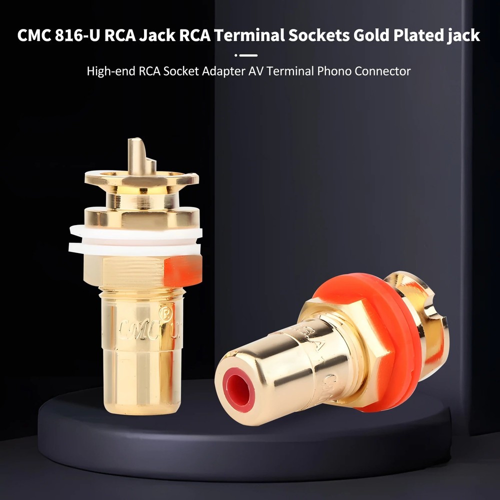 RCA Socket Hifi Silver/ Gold Plated RCA Female Connector for Phono Chassis Panel