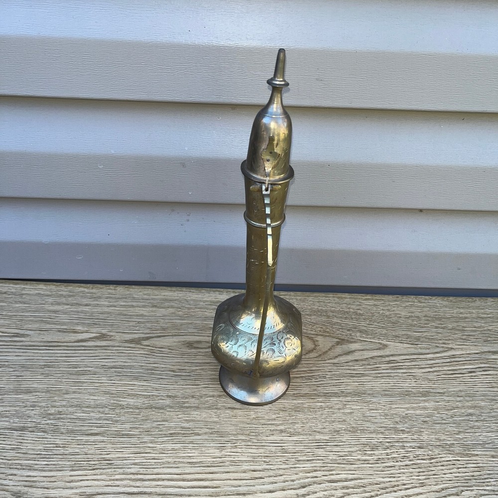 Vintage Brass Pitcher 14" Tall