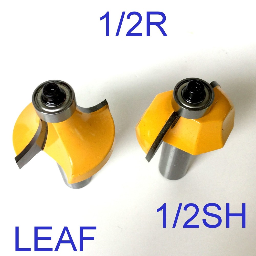 2 pc 1/2" SH 1/2" Radius Drop Leaf Table Router Bit Set S