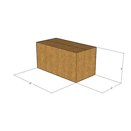 100 8x4x4 Kraft Brown Corrugated Shipping Boxes 32 ECT Single-Wall New