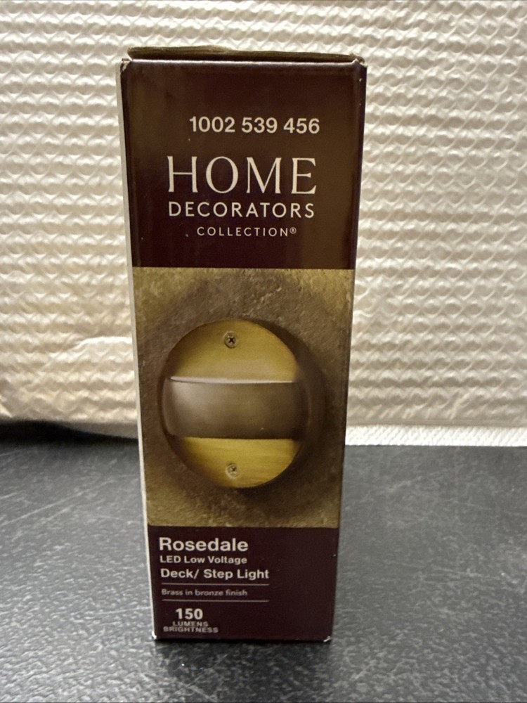 4-pack Home Decorators LED Deck/Step Light Low Voltage Brass Bronze Finish NEW