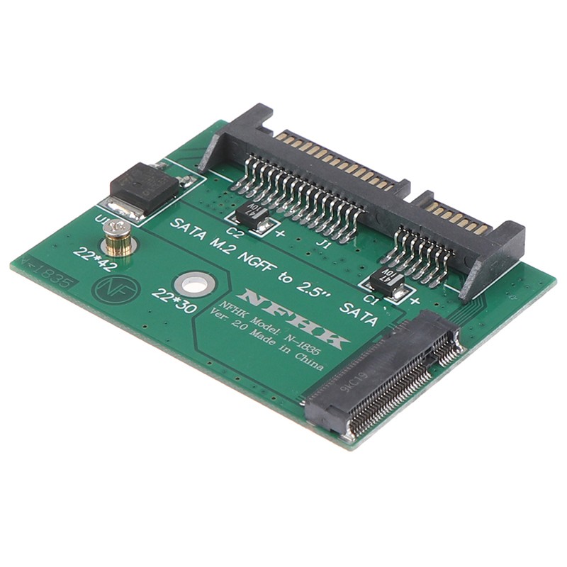 M.2 NGFF SSD Solid State Hard Disk to Half High 2.5 inch SATA3 adapter F BRU.sh
