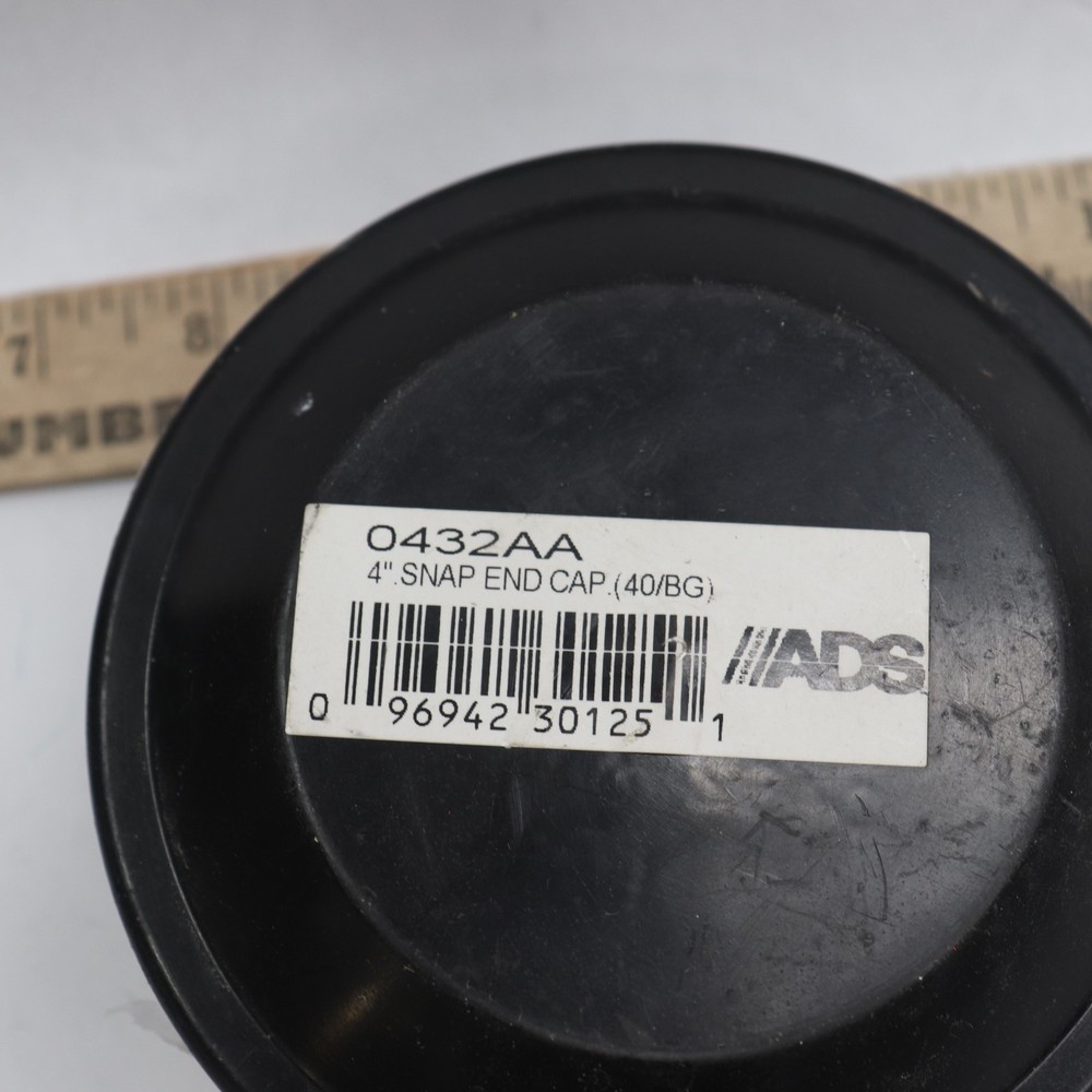 ADS Snap Drain Tub End Cap 4" 0432AA - Dirty