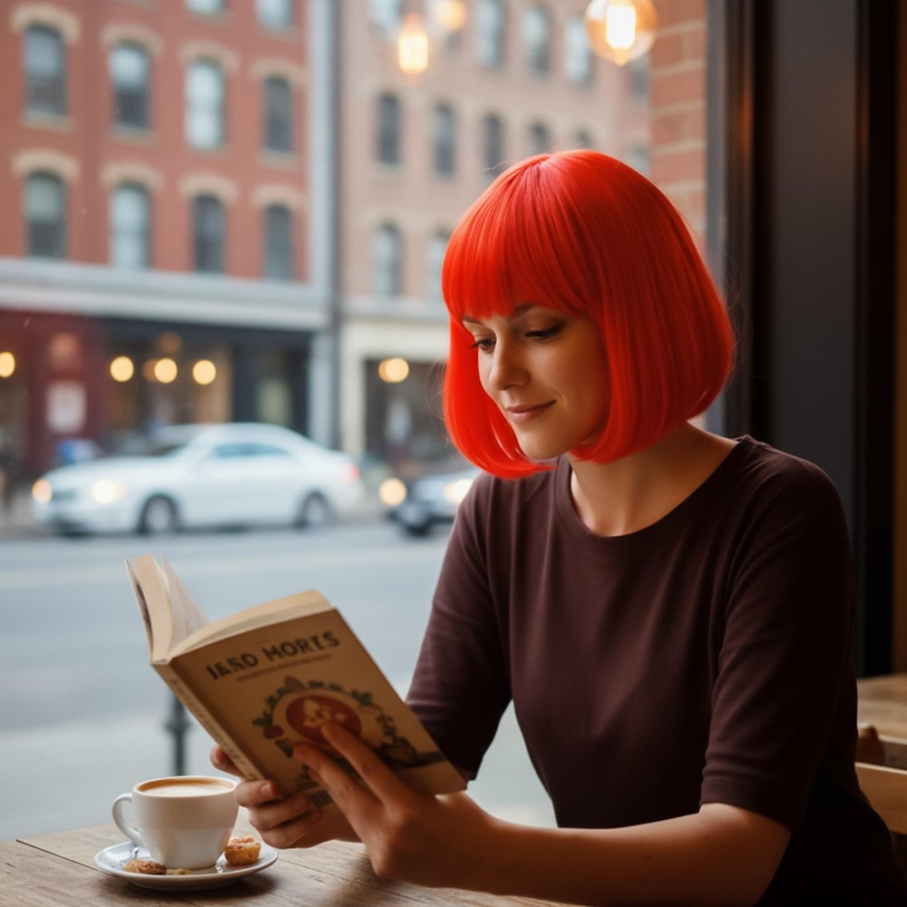 Cindy Bright Red Wig Costume Accessory