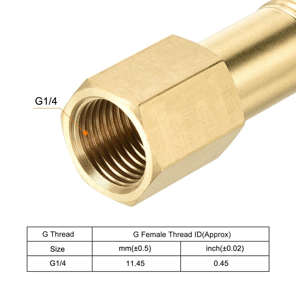 Brass Pipe Fitting G1/4 Adapter 50mm Extension Connector Hex Coupling