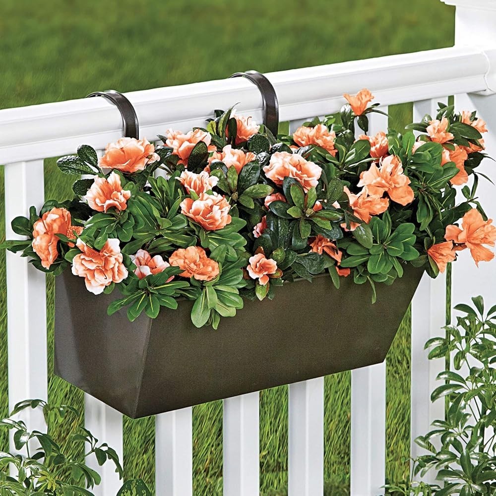 Rectangular Hanging Planter. Planter for Outdoor. Flowers not included.