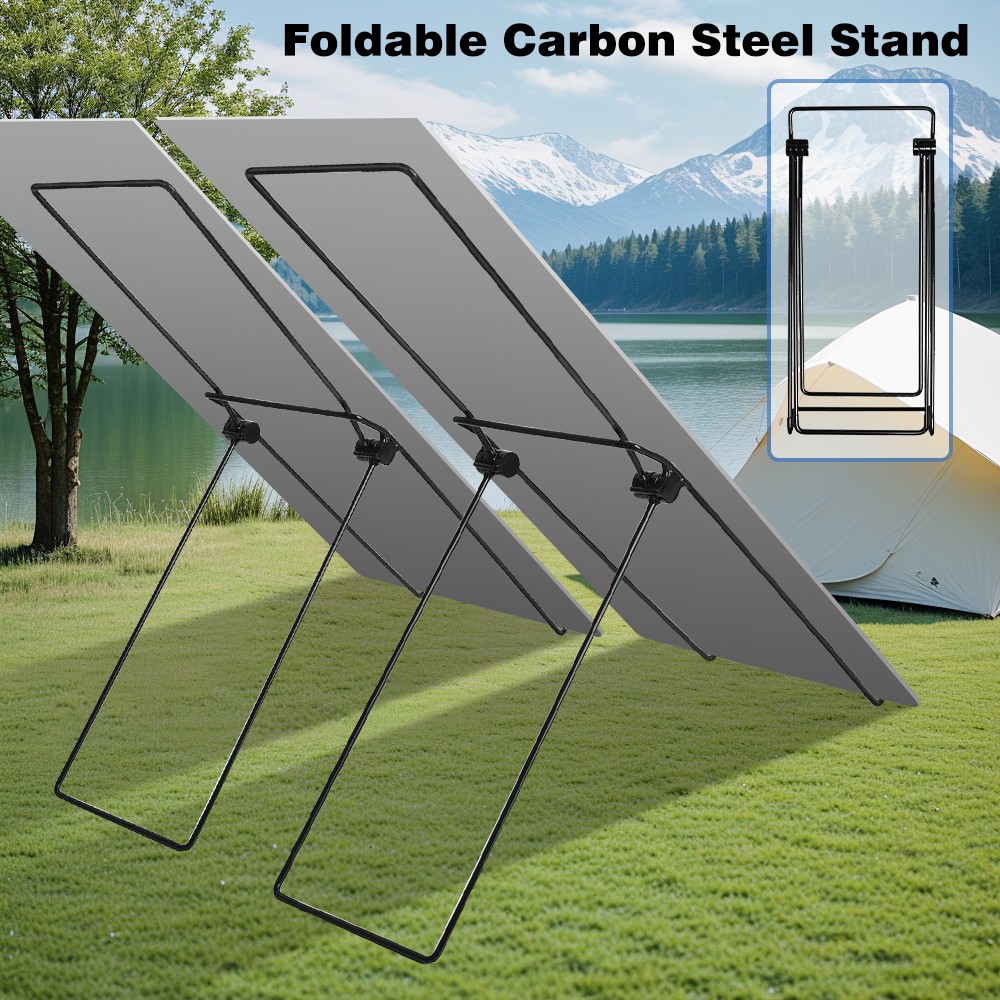 4x Lightweight Solar Panel Mounting Brackets Carbon Steel Foldable Support Stand