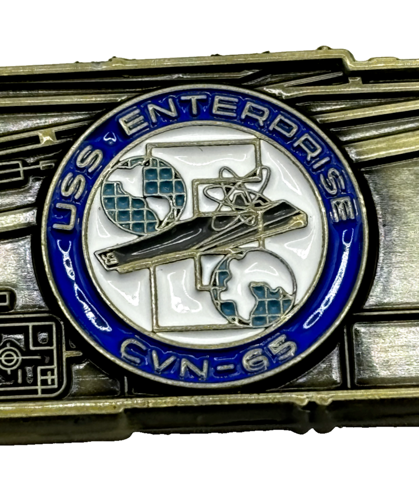 USS Enterprise (CVN-65) Challenge Coin - Carrier Shape