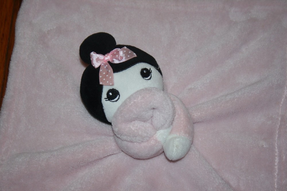 Doll with pink security blanket