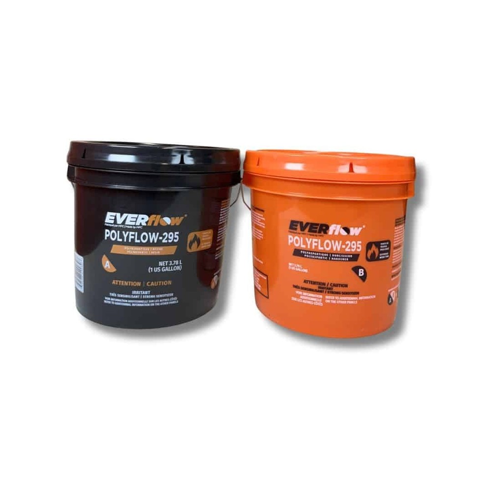 EVERFLOW 295 MPC polyaspartic top coat 95% solid LOW SMELL  Like epoxy UV resist