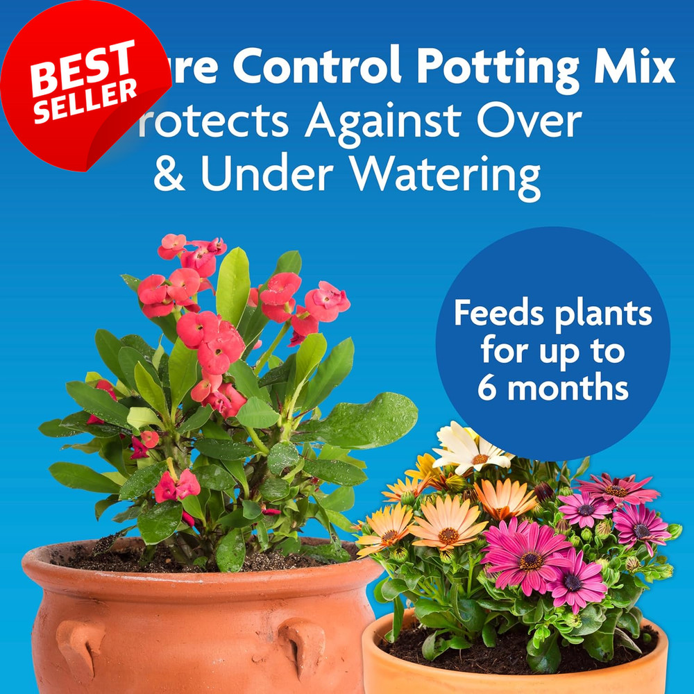 Moisture Control Potting Mix 8Qt 2 Pack Plant Soil Container Gardening