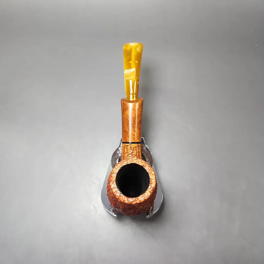 Ascorti Business Rusticated Stack Billiard Estate Briar Pipe, Unsmoked