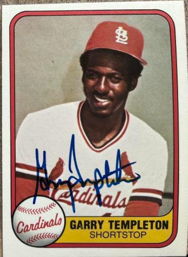 Garry Templeton Autographed 1981 Fleer #529