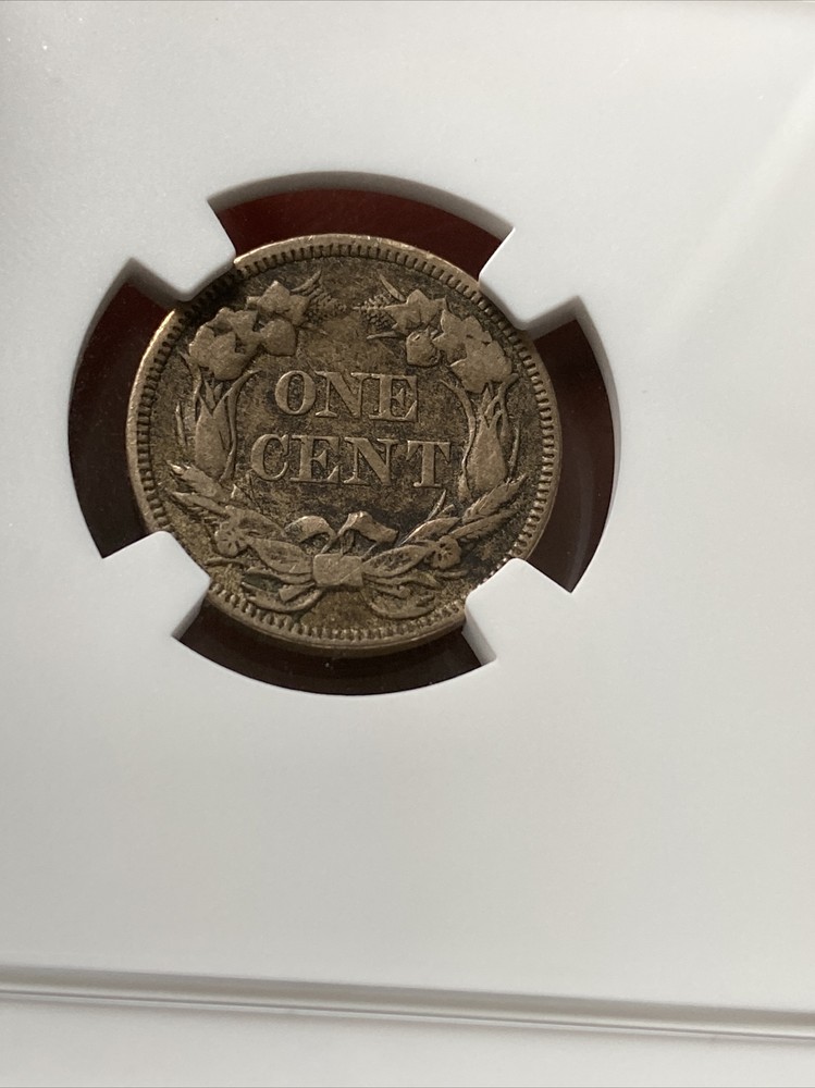 1858 Flying Eagle Cent Small Letters NGC VF Details