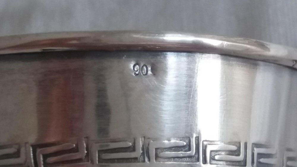 Vintage peruvian 900 silver vase / toothpick holder