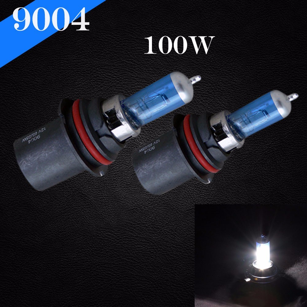 9004-HB1 Super White 100/80w Xenon Halogen Headlight 2x Light Bulb Hi/Low Beam