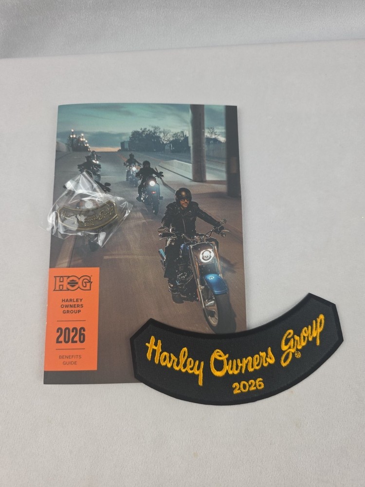 2026 HOG Harley Owners Group Patch And Pin Set In Plastic Harley Case