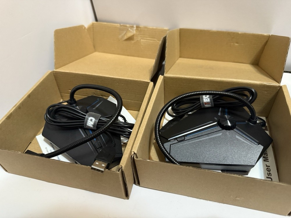 CMTECK Studio USB Gooseneck Microphone Black with Mute Button