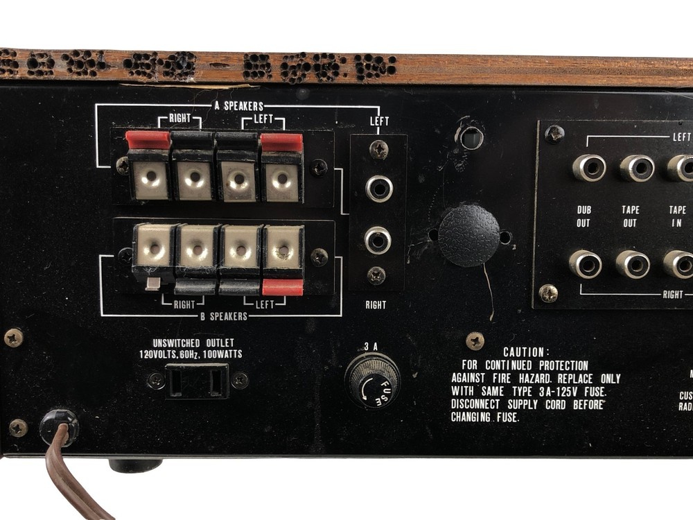 Vintage Realistic STA-200 Black Face Stereo Receiver Powers On Untested