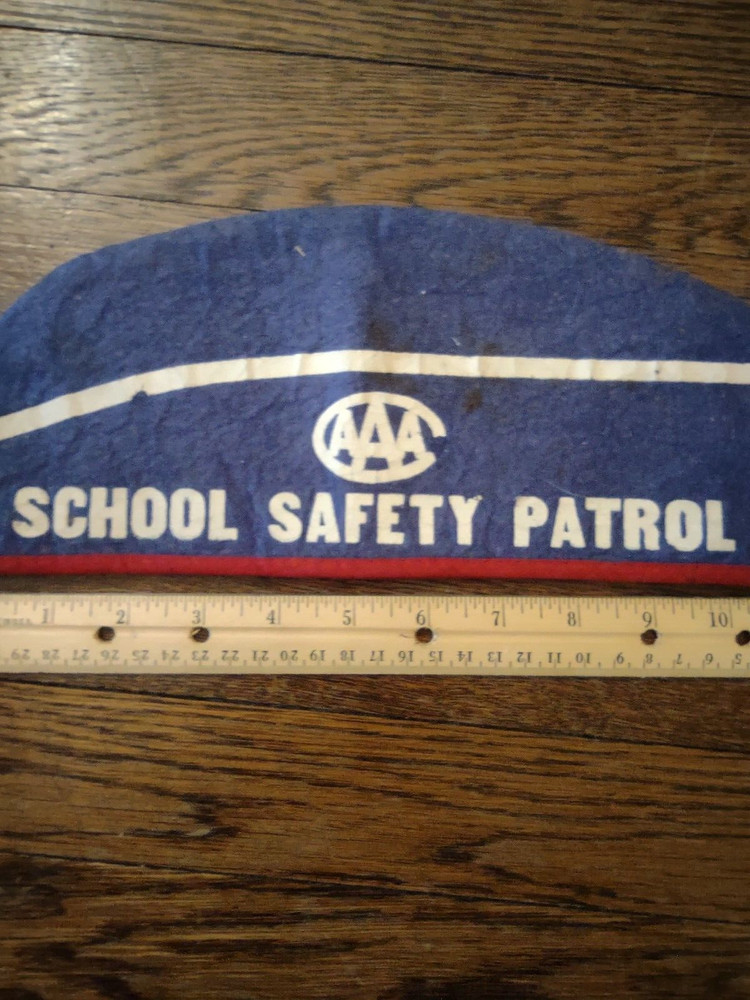 Vintage Felt School Safety Patrol Hat/Cap AAA