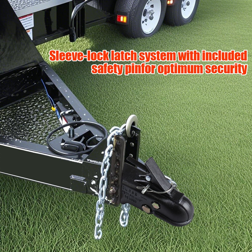 21000LBS Capacity Heavy Duty Adjustable Trailer Coupler 2-5/16" Channel-Mount