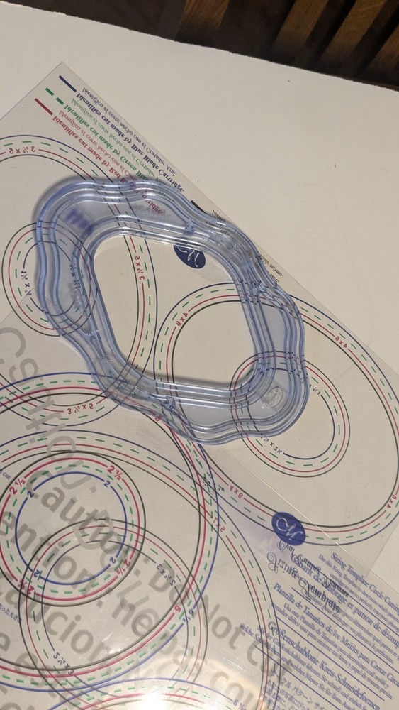 Creative Memories (aka:CM) Cutting System Oval Pattern Template Set Scrapbooking