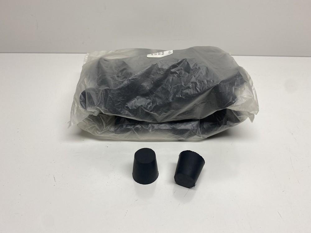 Solid  Black Rubber Laboratory Stoppers  Size 4 (lot of 99)