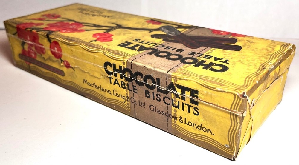 MacFarlane Lang Chocolate Table Biscuits Paper Covered Tin