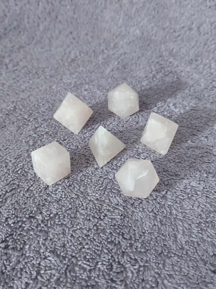 6 Piece Rose Quartz Geometric Shapes Set