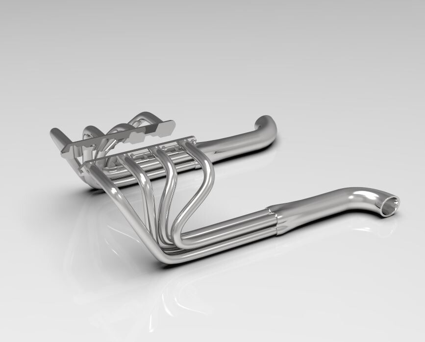 1:25 3d Printed Chevy Big Block Side Pipe Headers
