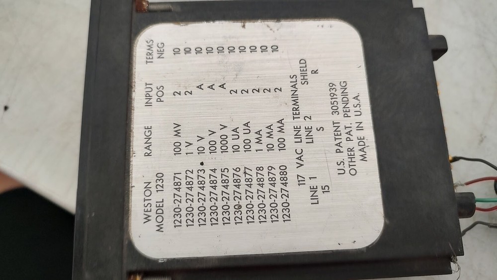 WESTON 1230 LED COUNTER 117V LINE TERMINALS