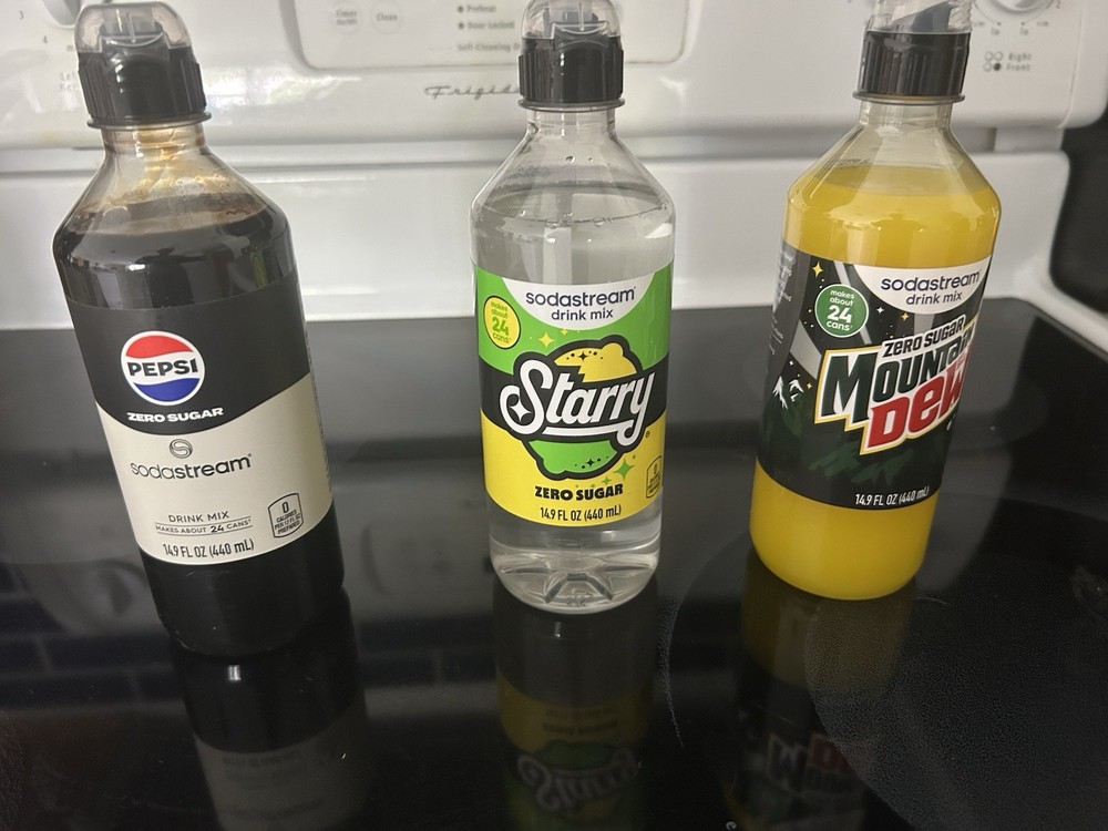 Sodastream Pepsi Zero, Starry & Mountain Dew Zero 14.9 FL OZ Bottles