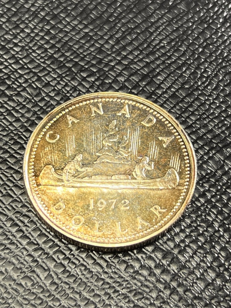 1972 Canada Silver Dollar - Nice Toning 50% Silver - #0534