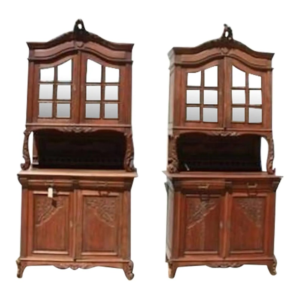Pair of LXV Oak Double Buffets
