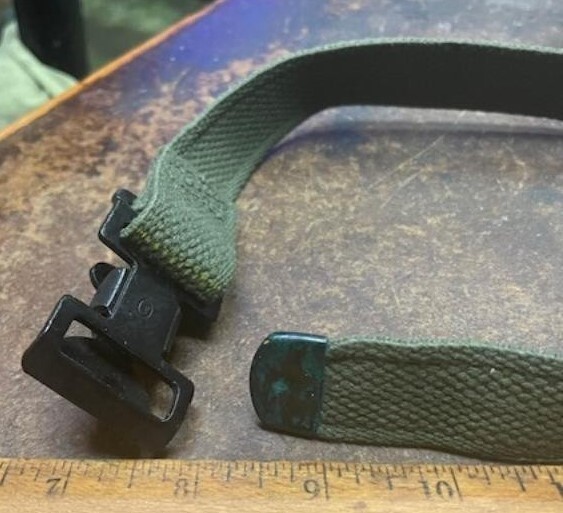 Web Strap with Steel Buckle & Brass Tip (NOS)
